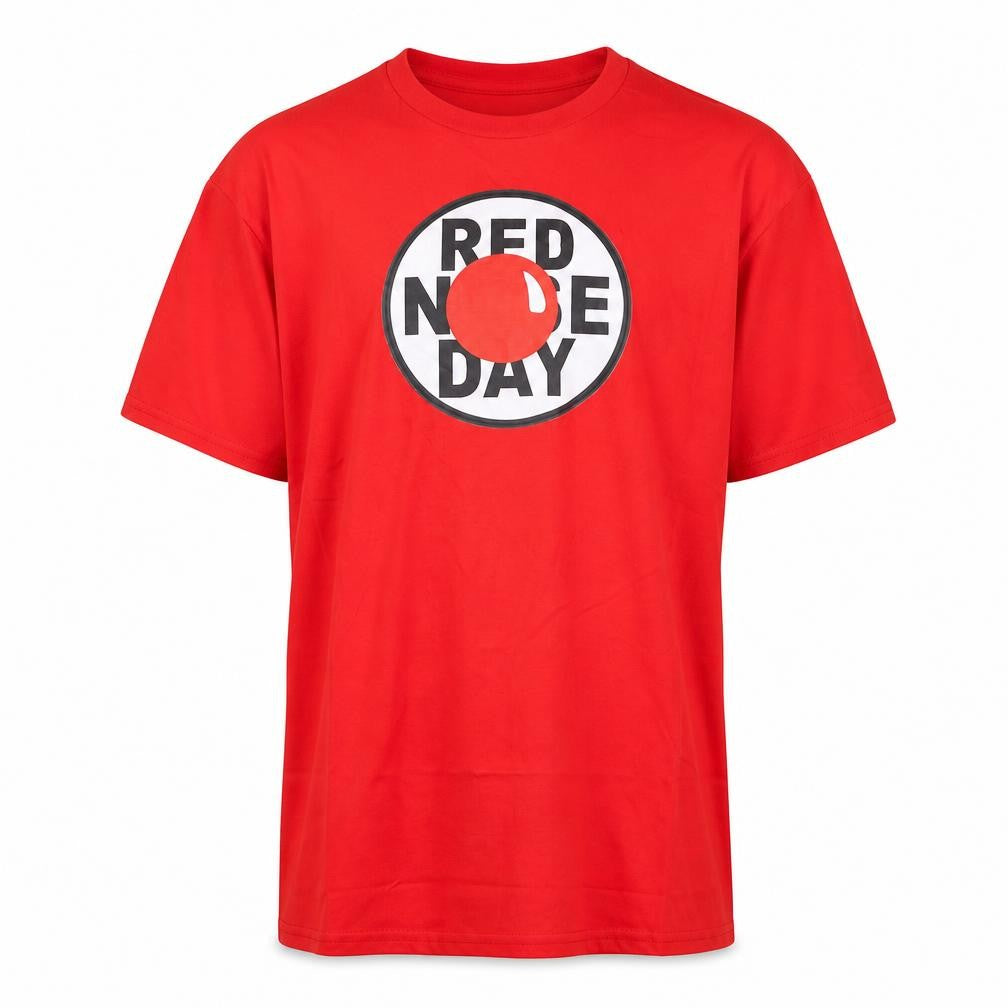 Gildan Men Red Cotton Red Nose Day Graphic T-Shirt M