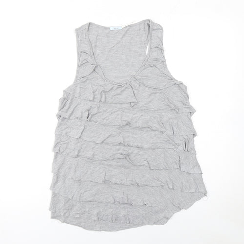Kimchi Blue Women's Grey Ruffle Camisole Tank Top M
