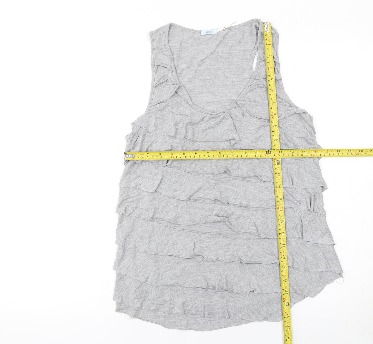 Kimchi Blue Women's Grey Ruffle Camisole Tank Top M