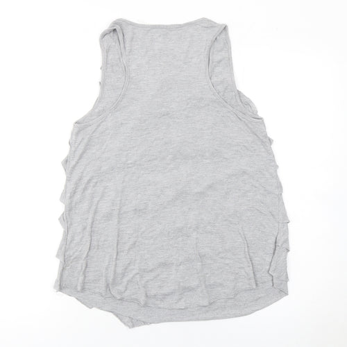 Kimchi Blue Women's Grey Ruffle Camisole Tank Top M