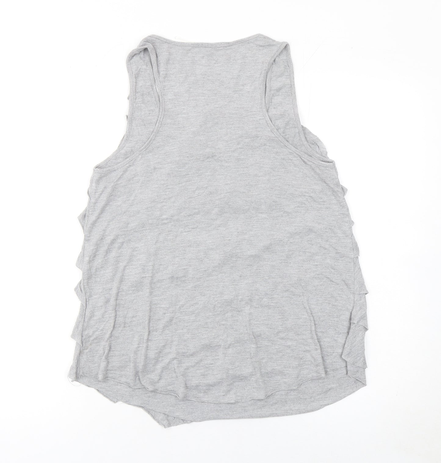 Kimchi Blue Women's Grey Ruffle Camisole Tank Top M