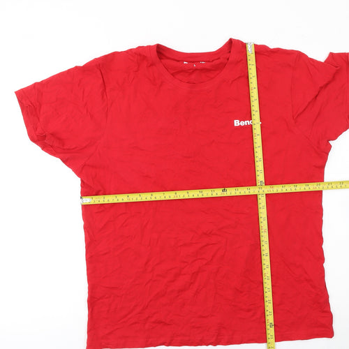 Bench Men’s Red Cotton Crew Neck Short Sleeve T-Shirt L