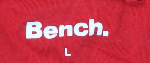 Bench Men’s Red Cotton Crew Neck Short Sleeve T-Shirt L