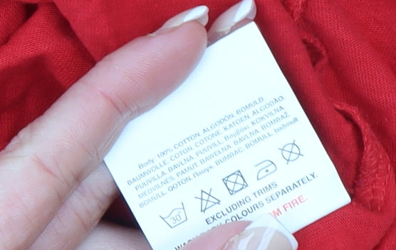 Bench Men’s Red Cotton Crew Neck Short Sleeve T-Shirt L