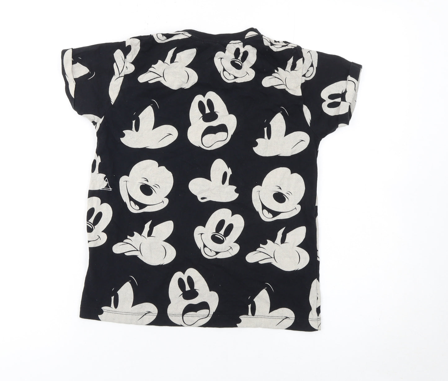 Disney Little Eleven Paris Girls Black Mickey Mouse T-Shirt Age 8