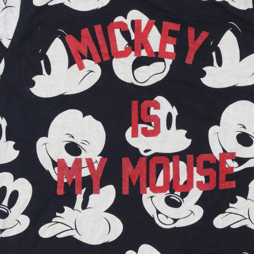 Disney Little Eleven Paris Girls Black Mickey Mouse T-Shirt Age 8