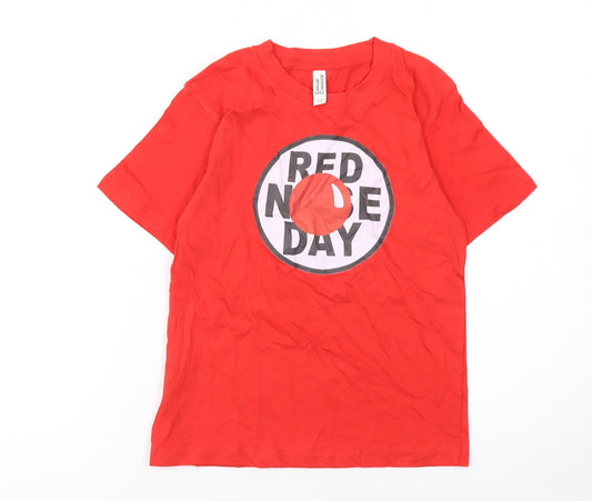 Casual Classics Boys Red Red Nose Day Graphic T-Shirt 7-8 Years