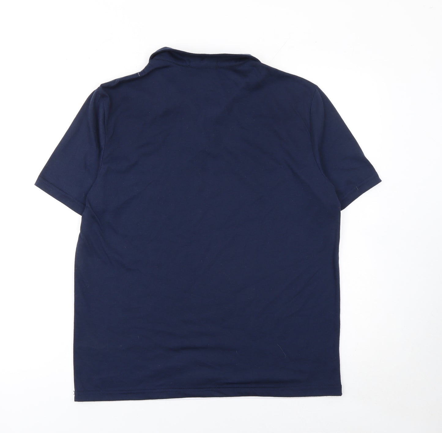 Manfinity Men's Blue Striped Short Sleeve Polo Shirt Size S