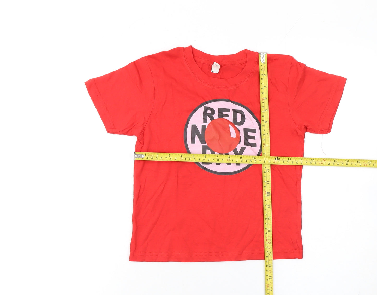 Casual Classics Boys Red Red Nose Day Graphic Cotton T-Shirt 6-7 Years