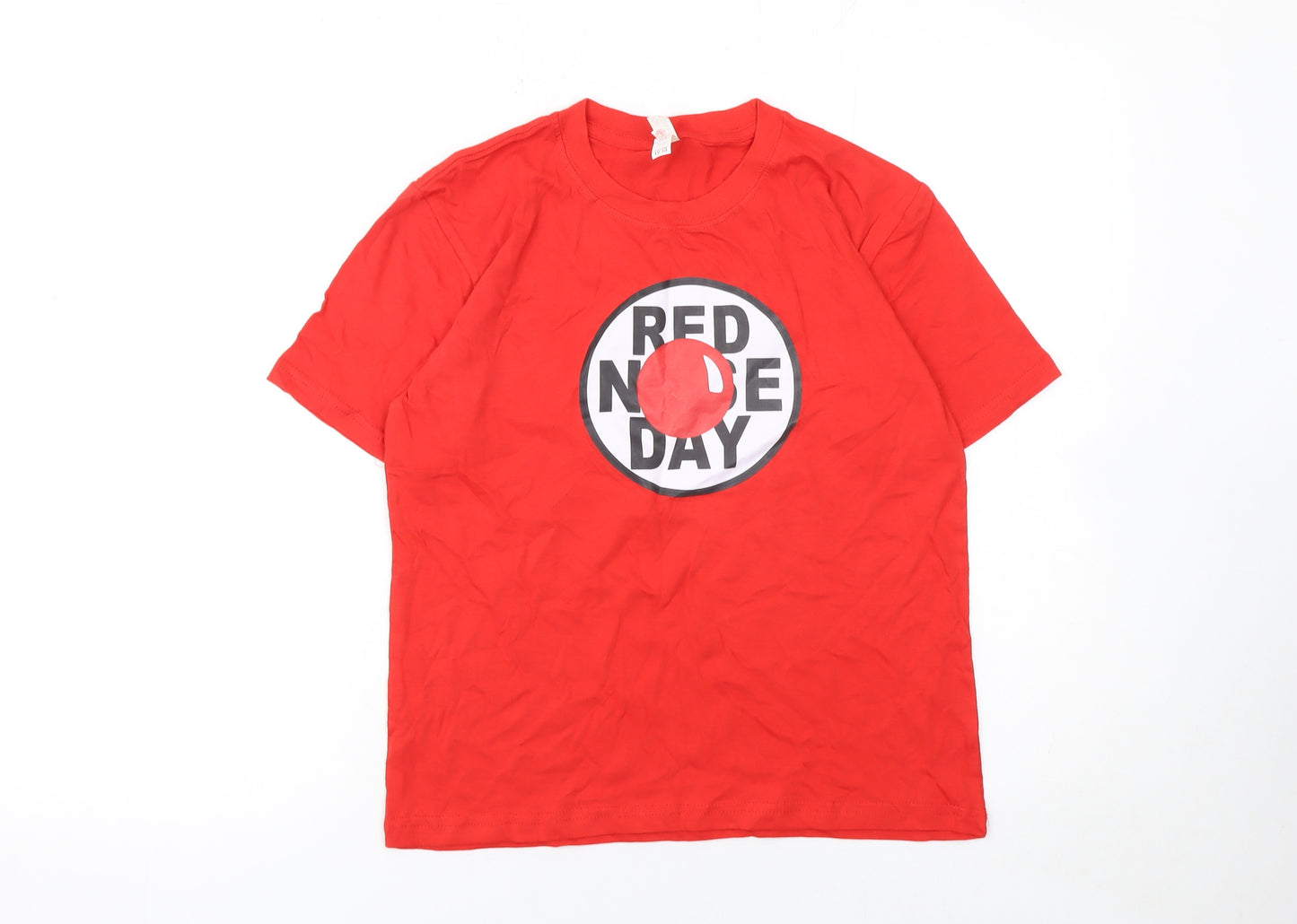 Casual Classics Boys Red 12-13 Years Red Nose Day Graphic Cotton T-Shirt