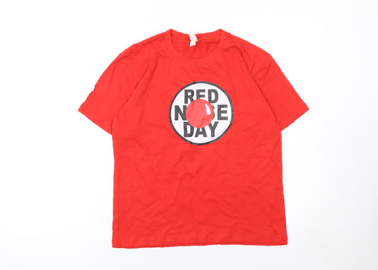 Casual Classics Boys Red 12-13 Years Red Nose Day Graphic Cotton T-Shirt