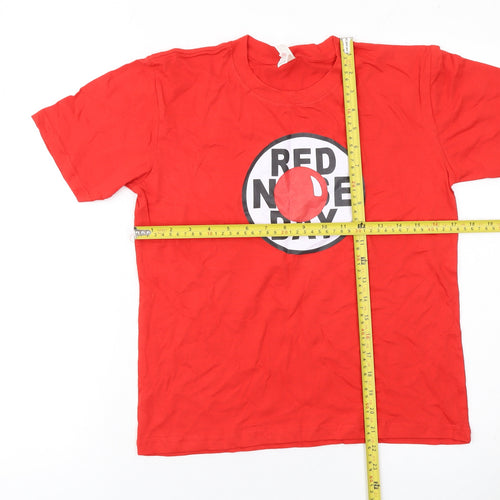 Casual Classics Boys Red 12-13 Years Red Nose Day Graphic Cotton T-Shirt