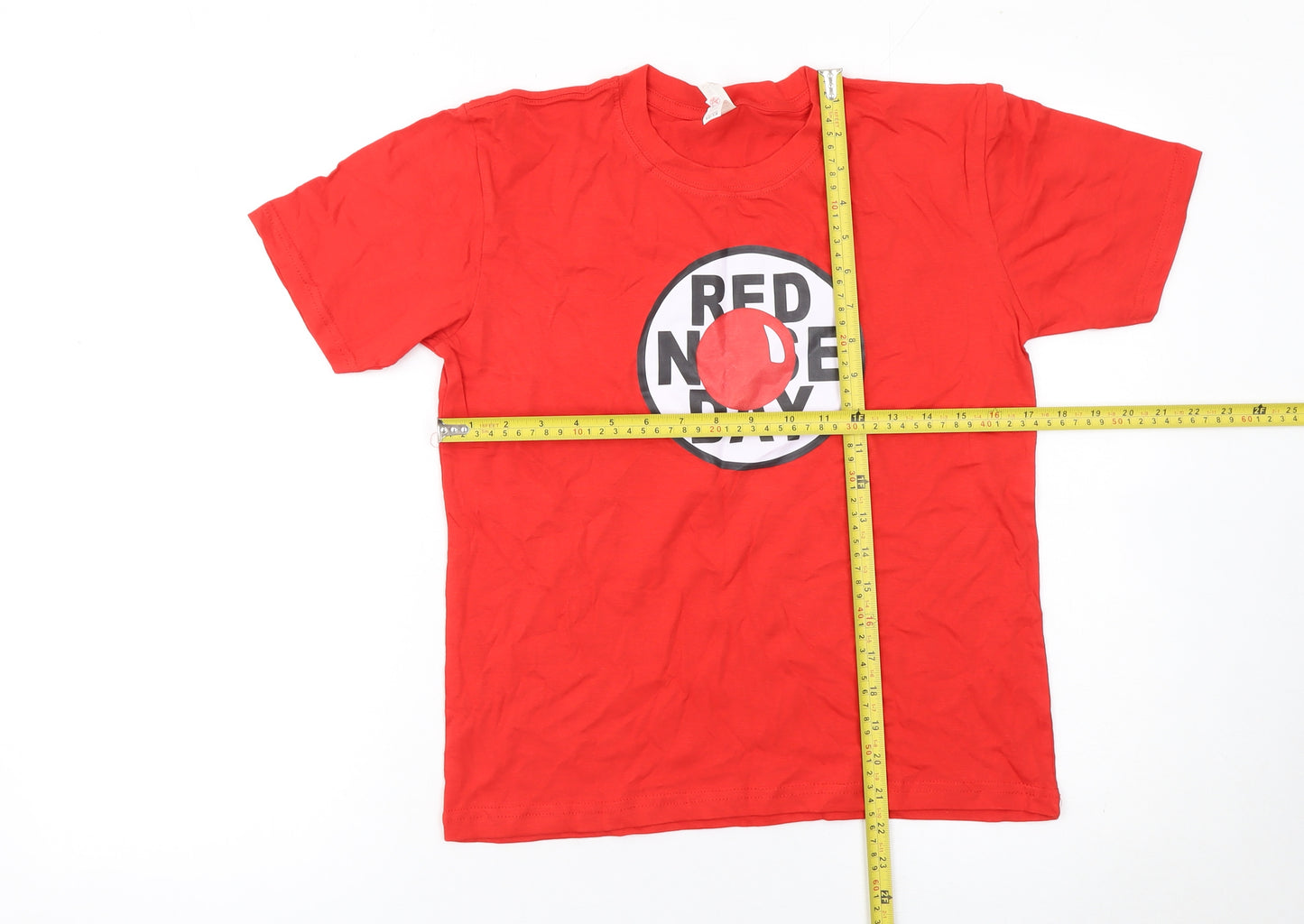 Casual Classics Boys Red 12-13 Years Red Nose Day Graphic Cotton T-Shirt