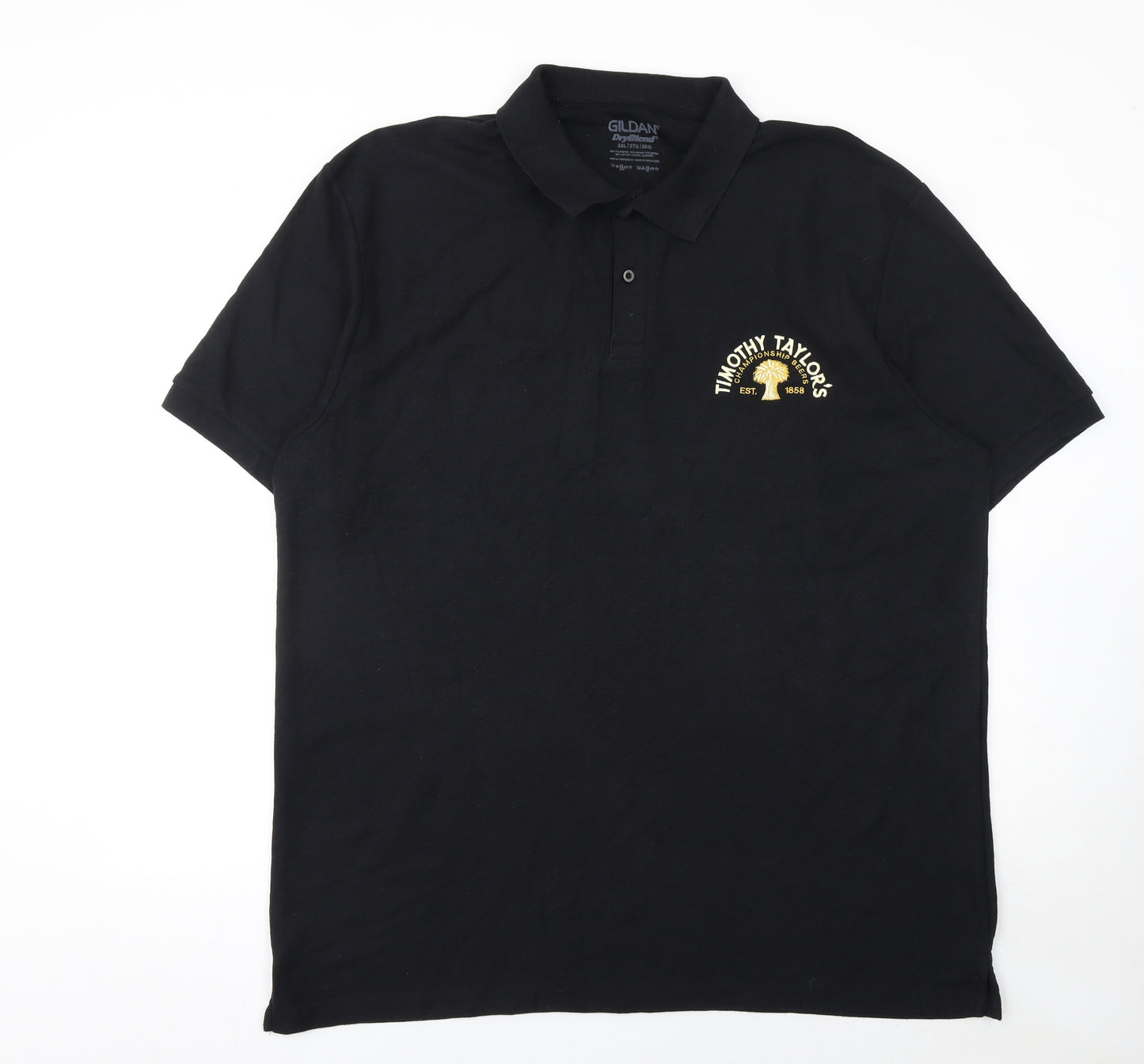 Gildan Men’s Black 3XL Polo Shirt Timothy Taylor’s Logo Regular Fit
