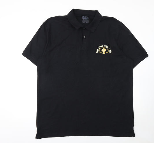 Gildan Men’s Black 3XL Polo Shirt Timothy Taylor’s Logo Regular Fit