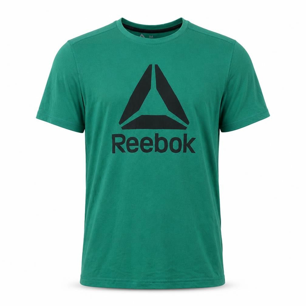 Front view of Reebok Men’s Green Supremium Speedwick T-Shirt, size M