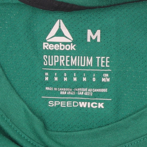 Reebok Men’s Green Supremium Speedwick T-Shirt Size M