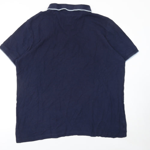 Marks and Spencer Men’s Blue 3XL Regular Fit Cotton Polo Shirt