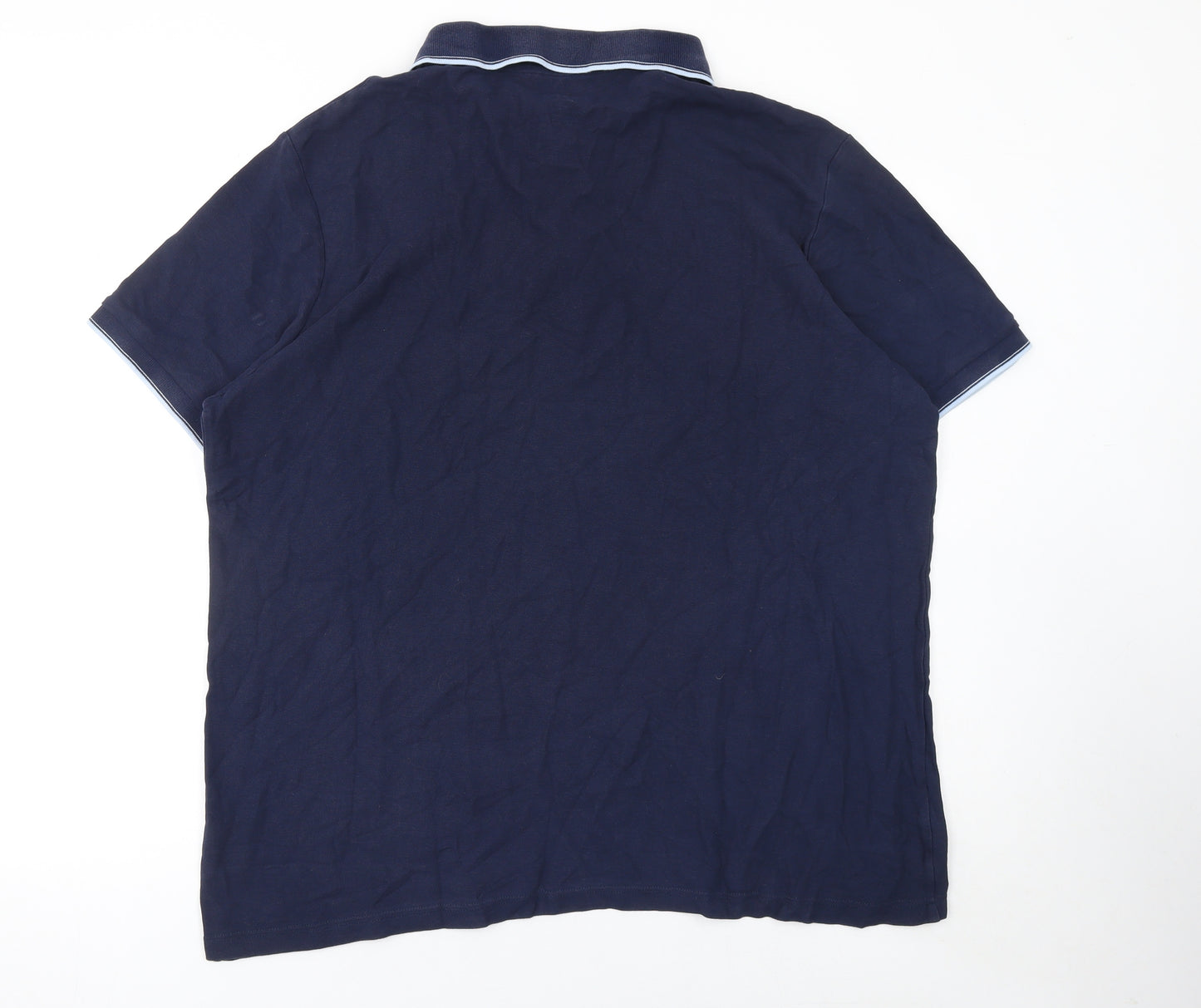 Marks and Spencer Men’s Blue 3XL Regular Fit Cotton Polo Shirt