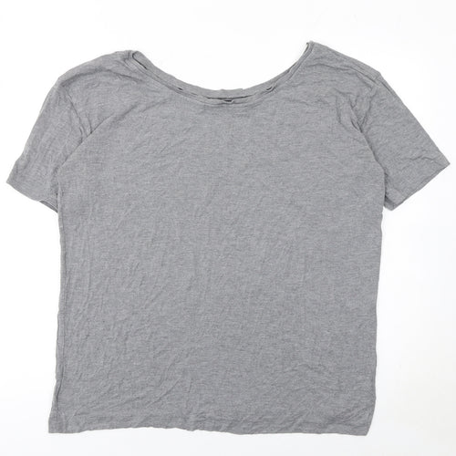 Next Women's Grey Short Sleeve Embellished T-Shirt Size 12