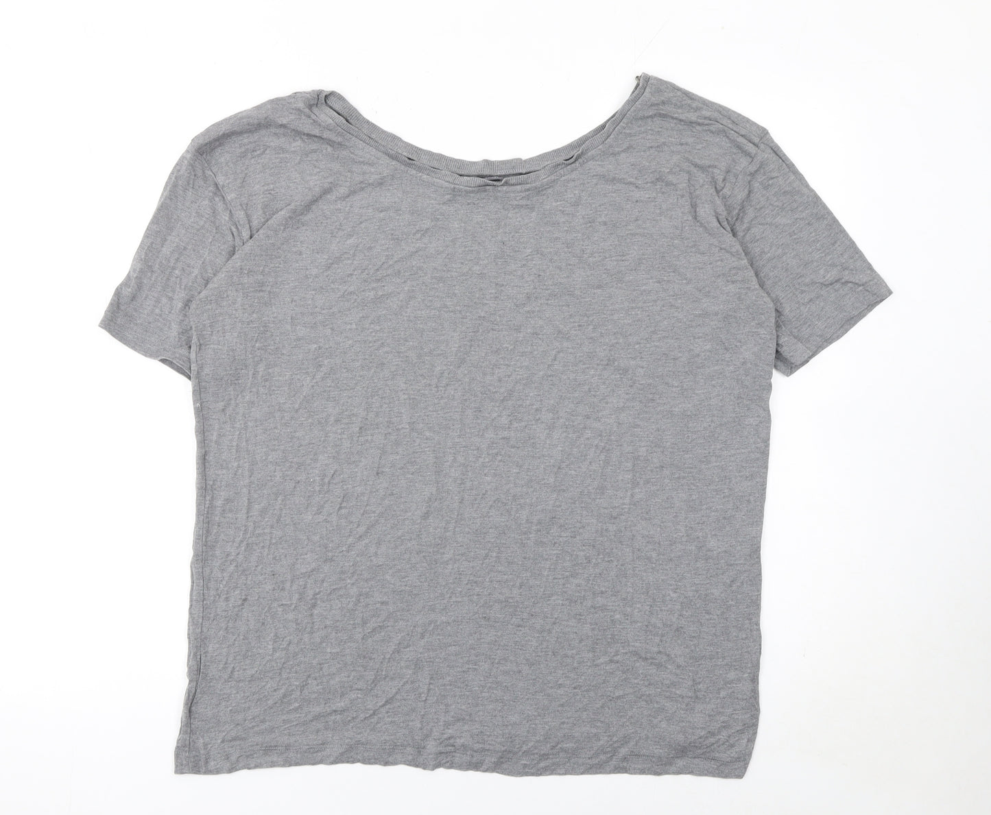 Next Women's Grey Short Sleeve Embellished T-Shirt Size 12