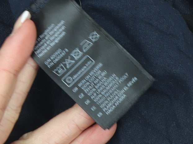 H&M Men Blue Sleeveless Graphic T-Shirt L Regular Fit