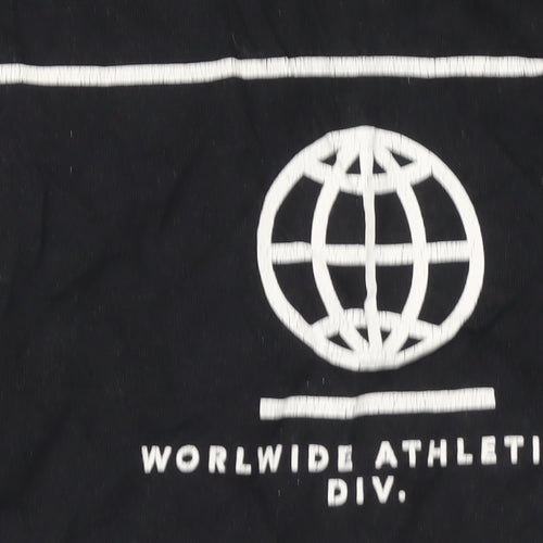 H&M Men Blue Sleeveless Graphic T-Shirt L Regular Fit