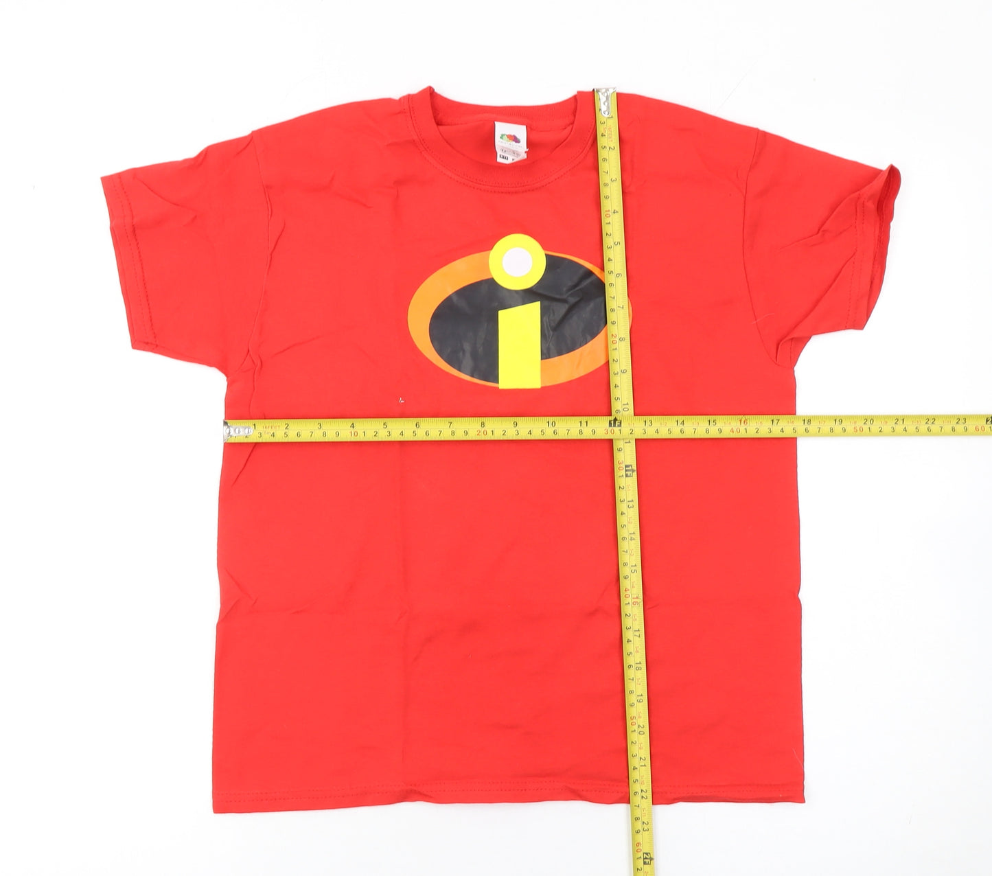 Fruit of the Loom Boys Red The Incredibles T-Shirt 9-10 Years Superhero Logo
