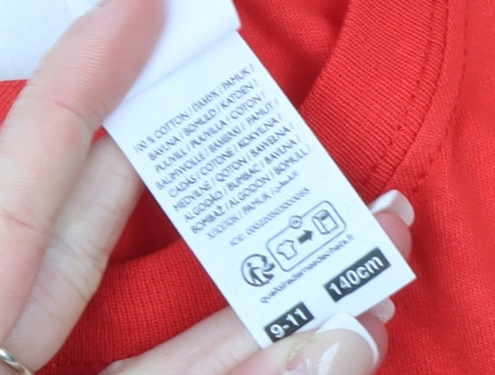 Fruit of the Loom Boys Red The Incredibles T-Shirt 9-10 Years Superhero Logo