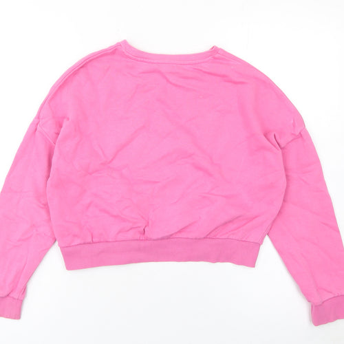 Marks and Spencer Girls Pink Fearless Pullover Sweatshirt 10-11 Years
