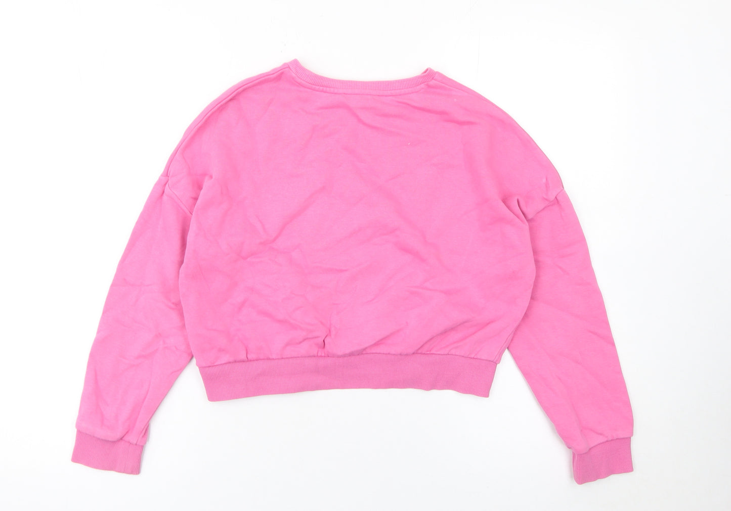 Marks and Spencer Girls Pink Fearless Pullover Sweatshirt 10-11 Years