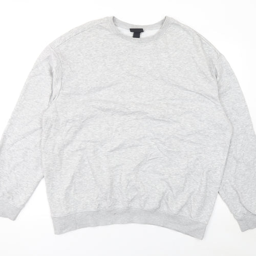 H&M Men's Grey Loose Fit Crew Neck Long Sleeve Sweatshirt Size L