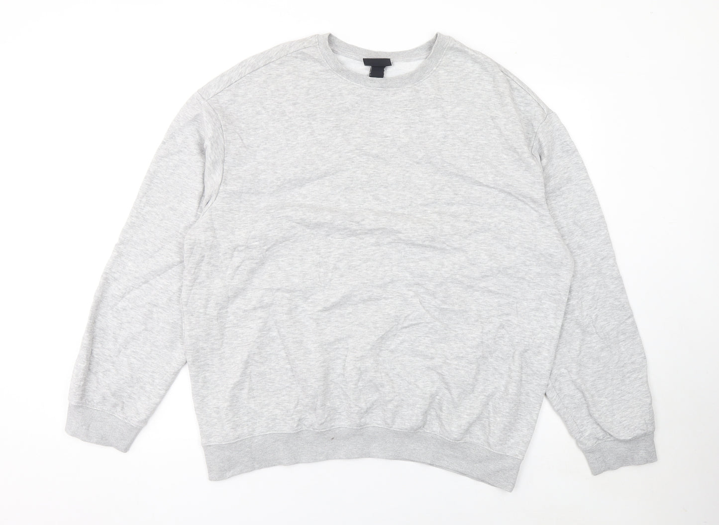 H&M Men's Grey Loose Fit Crew Neck Long Sleeve Sweatshirt Size L
