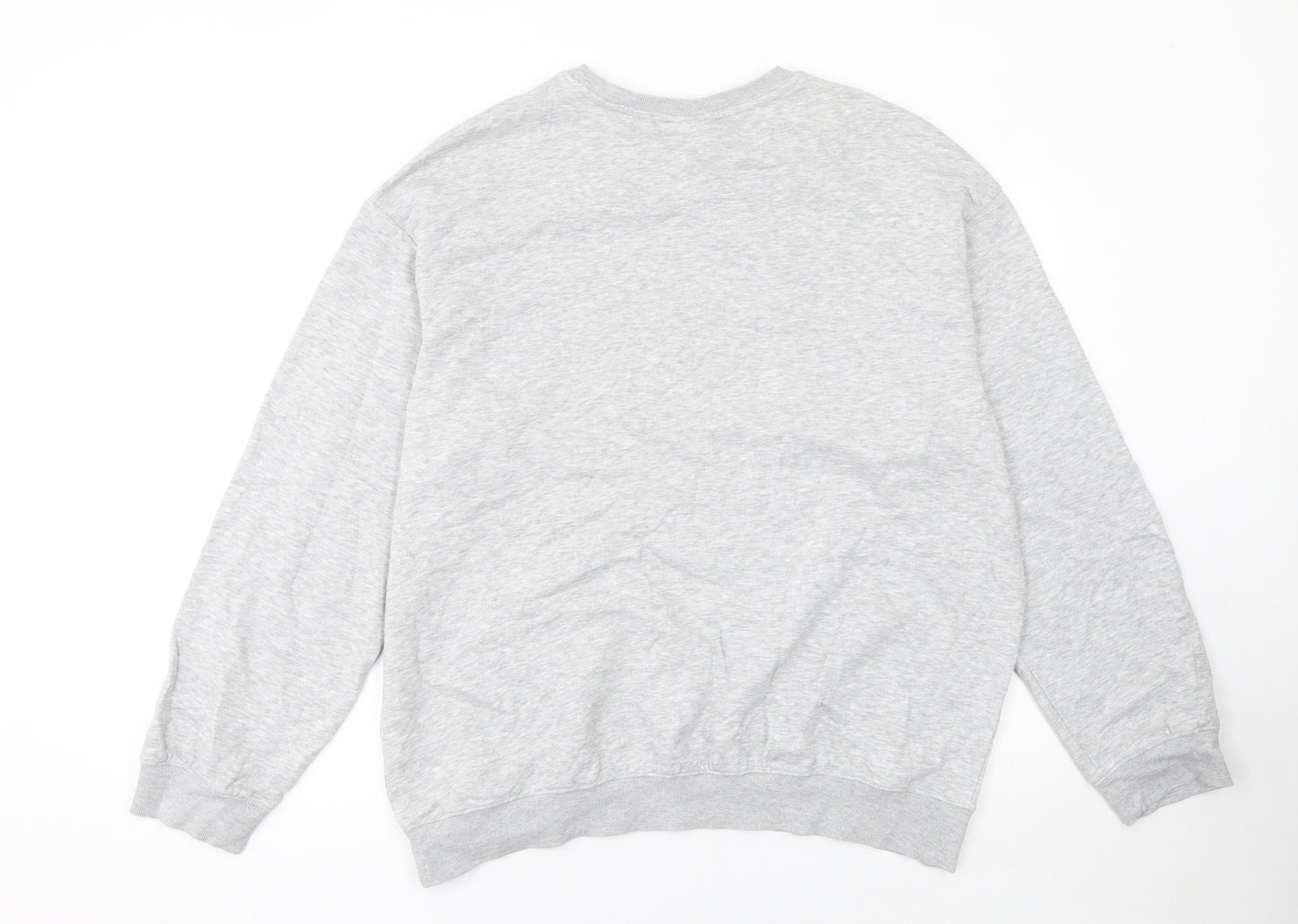 H&M Men's Grey Loose Fit Crew Neck Long Sleeve Sweatshirt Size L