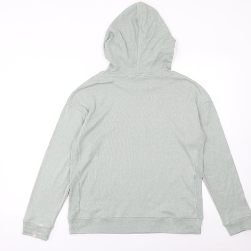 FatFace Women’s Grey Hooded Pullover Jumper Size 10 Cotton Blend