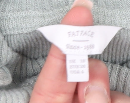 FatFace Women’s Grey Hooded Pullover Jumper Size 10 Cotton Blend
