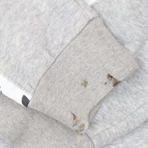 adidas Men's Grey 1/2 Zip Hoodie Small Sports Fleece