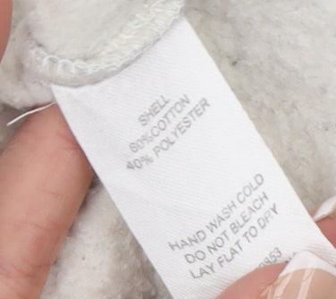 blanc ciel Women Grey Pullover Sweatshirt M Cali Dreaming Cotton Blend