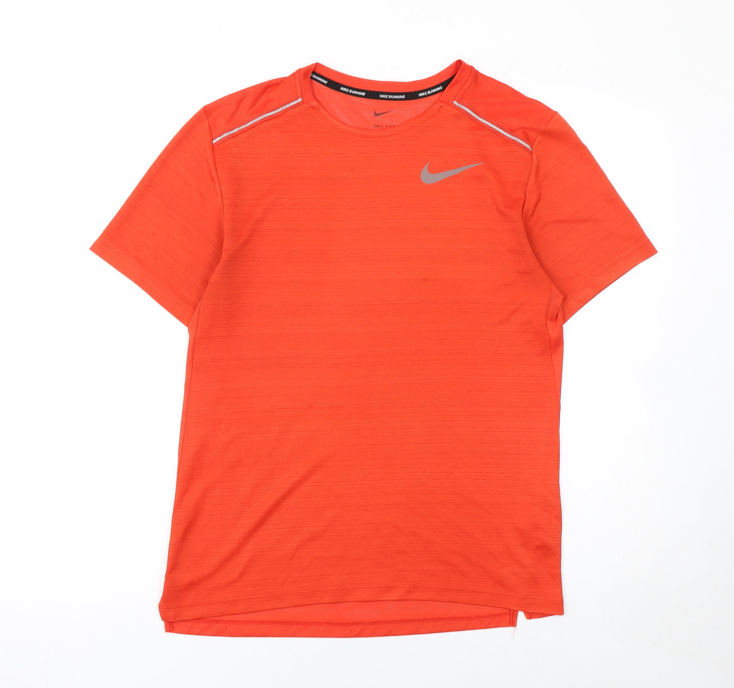 Nike Mens Orange Dri-Fit Running T-Shirt S Short Sleeve Athletic Top
