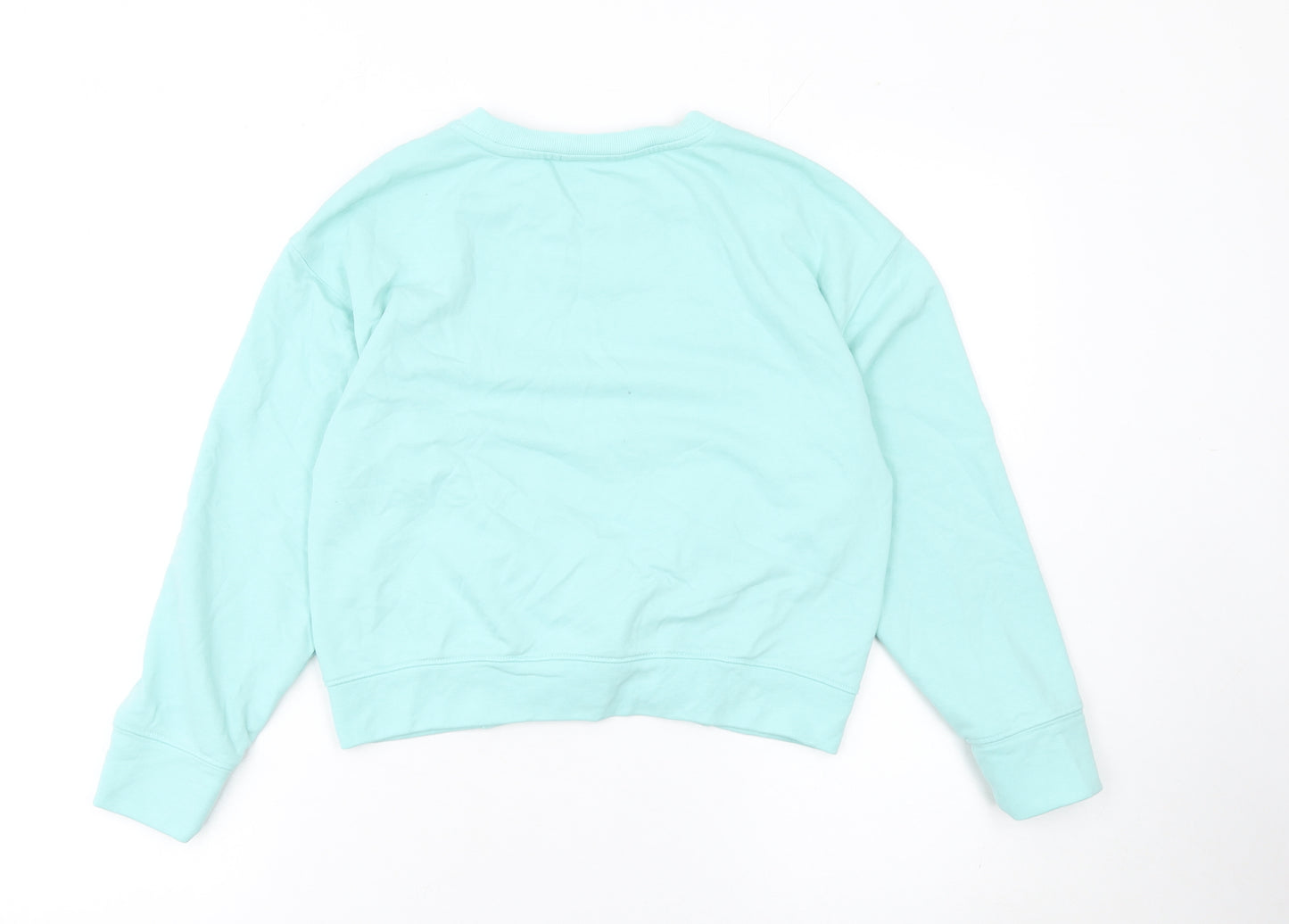 GAP Kids Girls Blue Cotton Pullover Sweatshirt 12 Years Crew Neck