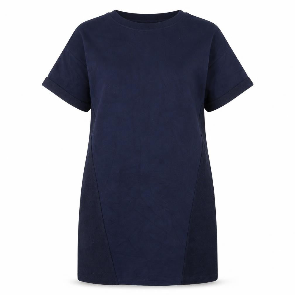 Oliver Bonas Women Blue Cotton T-Shirt Dress UK 6 Short Sleeve
