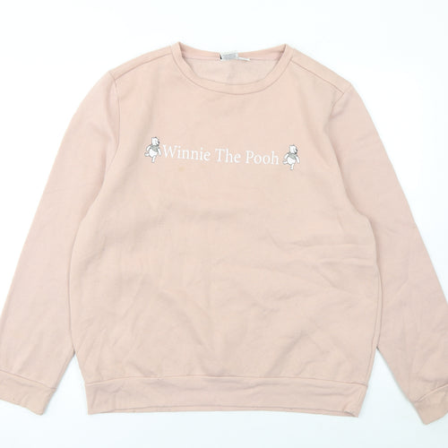 Disney Winnie the Pooh Womens Beige Pullover Sweatshirt Size M 12/14