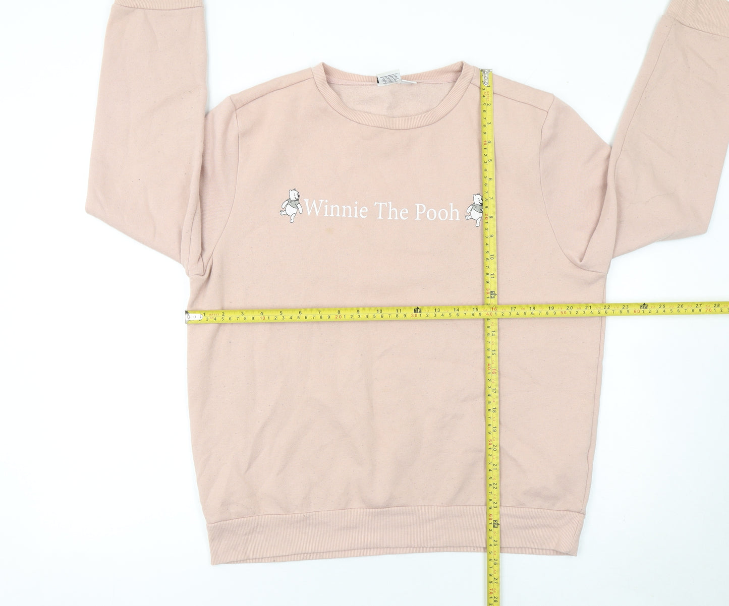 Disney Winnie the Pooh Womens Beige Pullover Sweatshirt Size M 12/14