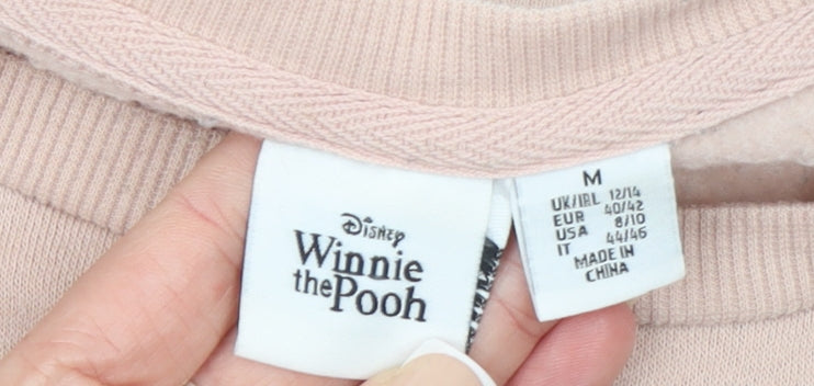Disney Winnie the Pooh Womens Beige Pullover Sweatshirt Size M 12/14