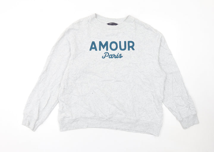 Marks and Spencer Women Grey Amour Paris Pullover Sweatshirt M