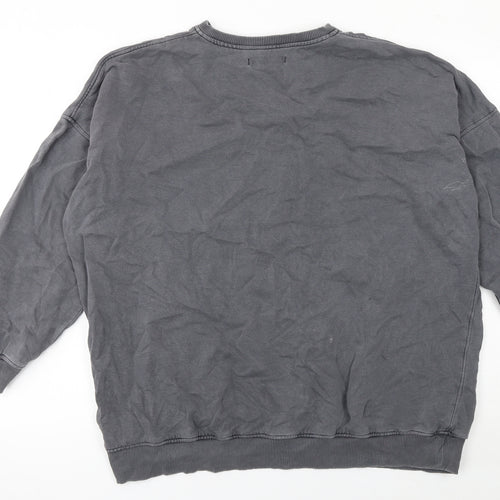 Motel Womens Grey Angel Graphic Pullover Sweatshirt XS