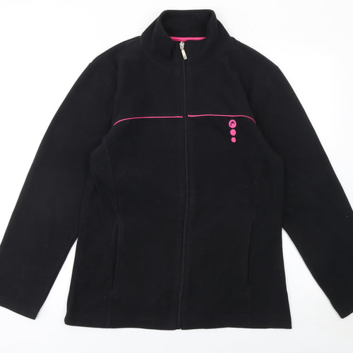 HEAD Women's Black Size 12 Fleece Full Zip Active Jacket