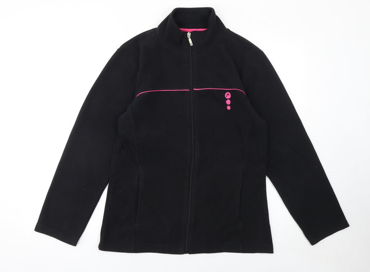 HEAD Women's Black Size 12 Fleece Full Zip Active Jacket