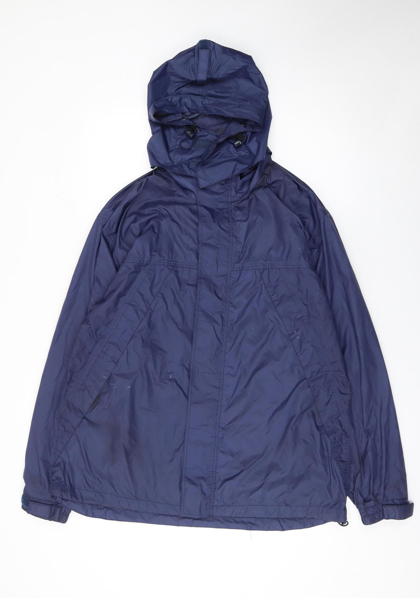 Rock Ice Men's Blue Hooded Waterproof Windproof Jacket L