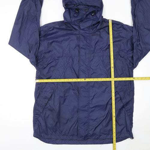 Rock Ice Men's Blue Hooded Waterproof Windproof Jacket L